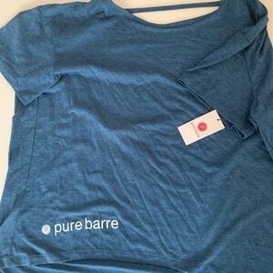 Pure Barre Heather Blue Pony Tee [Large]